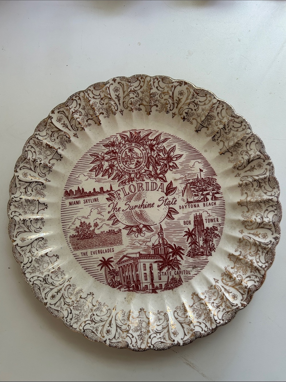 Florida Ceramic State Plate